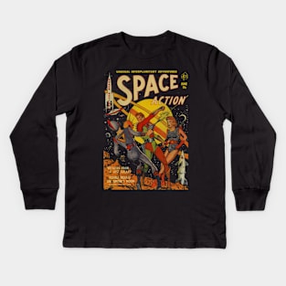 Space Action Kids Long Sleeve T-Shirt